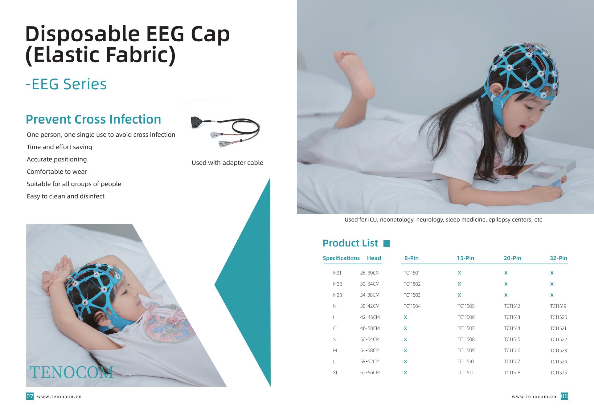 Disposable EEG Cap - Elastic Fabric | Tenocom
