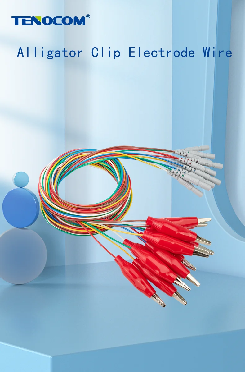 EEG Large Alligator Clip Lead Wire - Tenocom