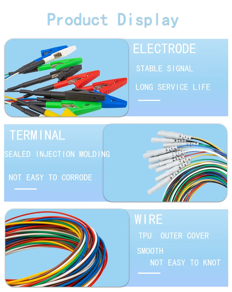 EEG Small Alligator Clip Lead Wire - Tenocom