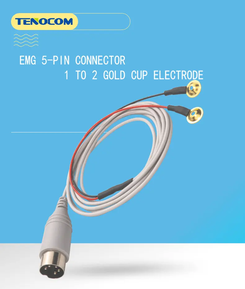 5-pin DIN to Pair Cup Electrode - Tenocom